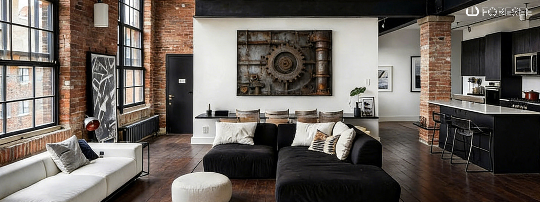 Industrial Modern Interior Design Guide Materials, Lighting, and Space Planning Indoor